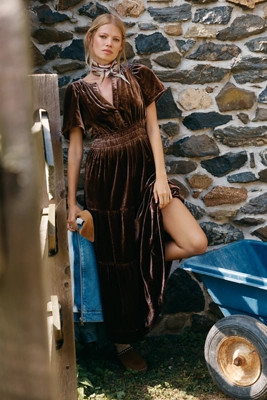 The Somerset Velvet Maxi Dress | Anthropologie (US)