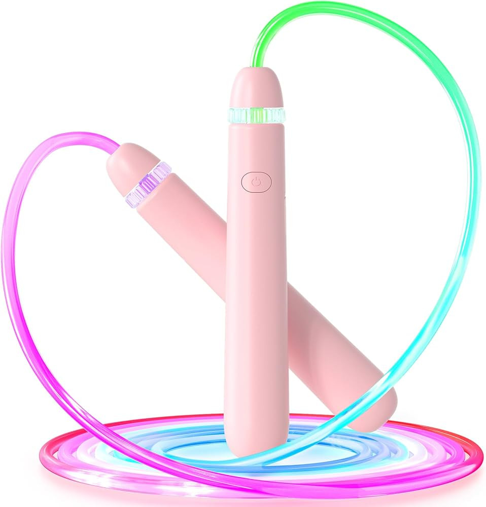 LED Light Up Jump Rope for Kids and Adult, Adjustable Glowing Skipping Rope for Boys and Girls, C... | Amazon (US)
