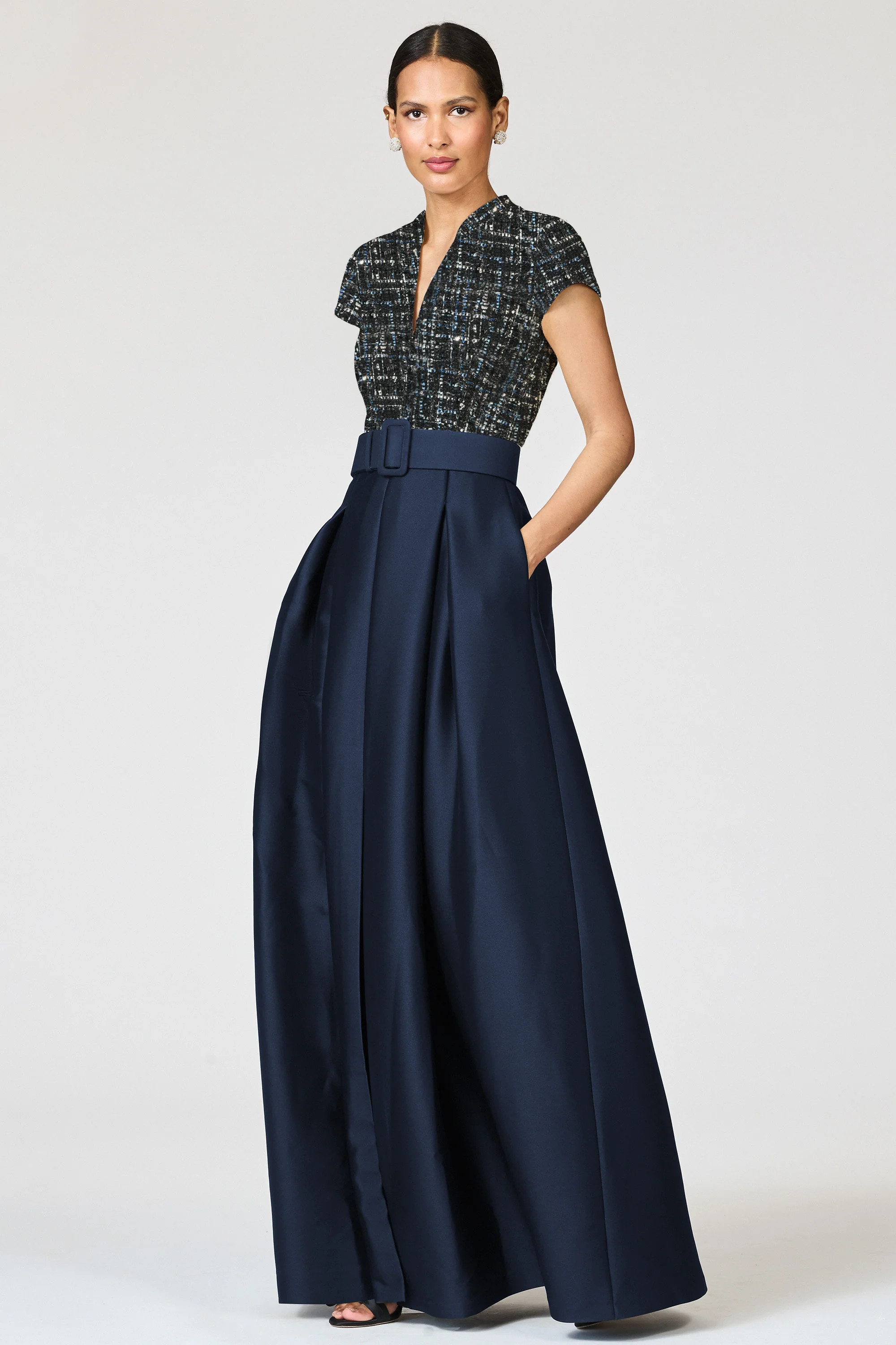 ARDEN GOWN - OBSIDIAN FROST/MIDNIGHT | Sachin and Babi