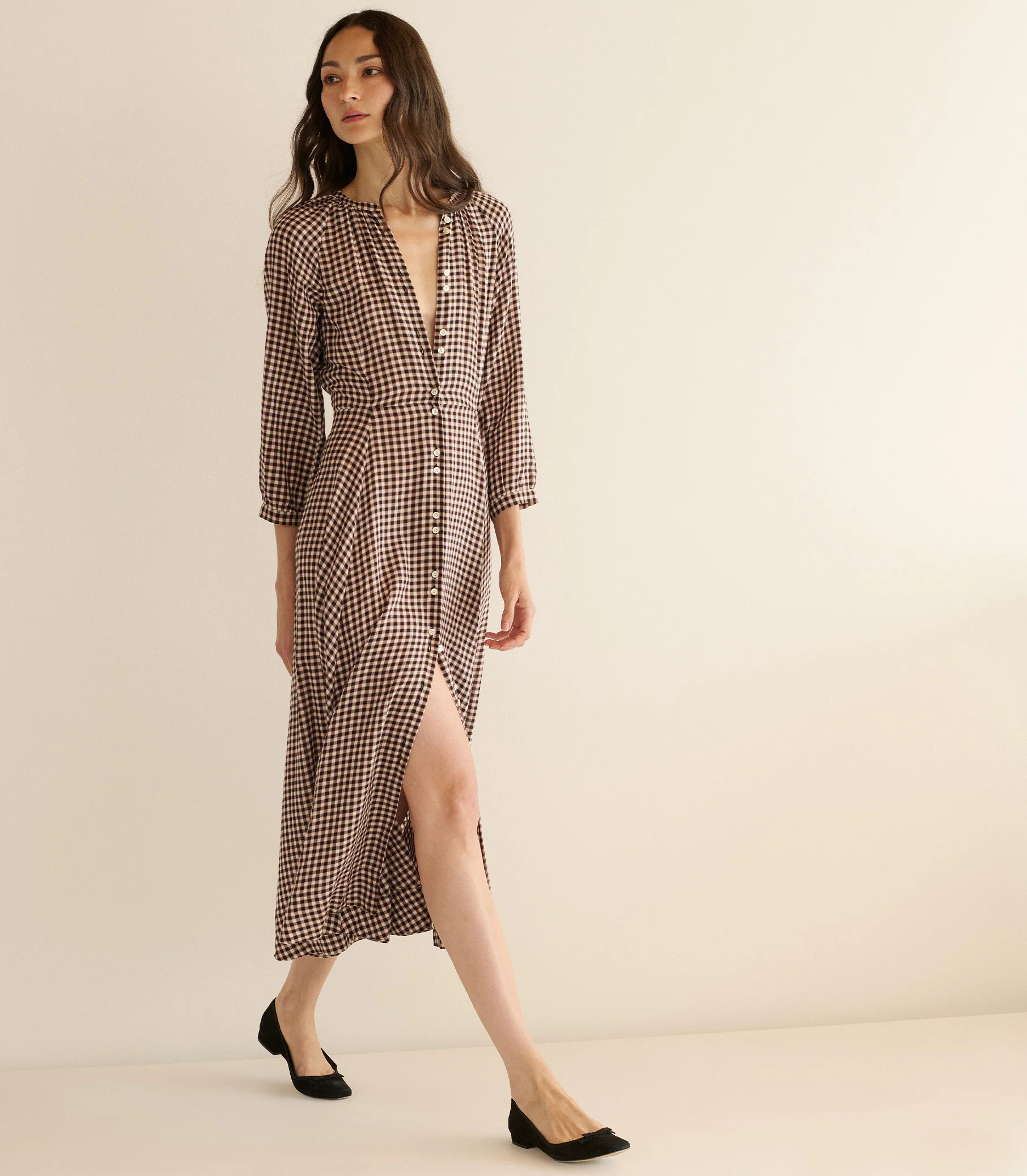 Madelaine Dress - Delphine Plaid | DÔEN | DOEN