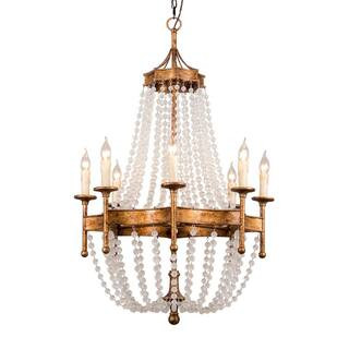 Flint GARDEN Sophie 8-Light Rustic Bronze Metal and Crystal Empire Chandelier BB8809-8110VFG - Th... | The Home Depot