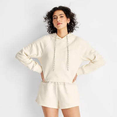 Women's Hooded Sweatshirt - Future Collective Cream | Target