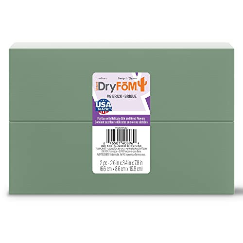 FloraCraft Floral Desert DryFōM 2 Piece Brick 2.6 Inch x 3.5 Inch x 7.8 Inch Green | Amazon (US)