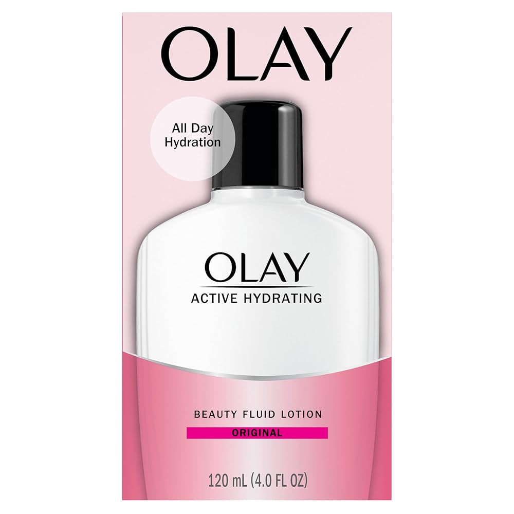 Olay Face Moisturizer, Active Hydrating Beauty Fluid Lotion, Original Facial Moisturizer, 4 Oz. (... | Amazon (US)