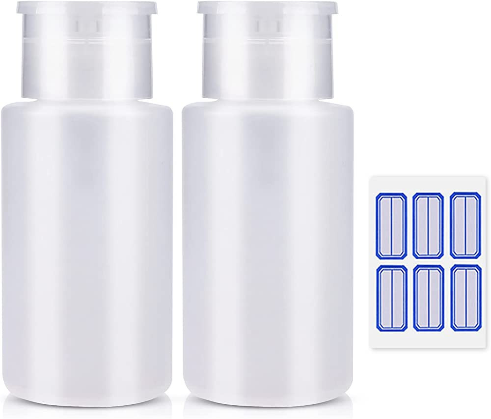 Acetone Pump Dispenser Push Down Pump Dispenser Lockable Alcohol Dispenser Bottle 2 Pack 180ml/6.... | Amazon (US)