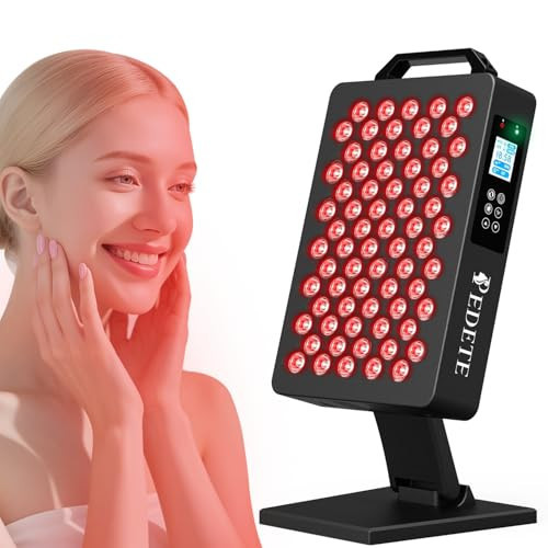 Red Light Therapy for Face and Body, 630nm 660nm 810nm and 850nm Near Infrared Light Therapy Panel, 70 Dual Chip LEDs, High Power LED Light Therapy Device for Skin Care, Sleep, Pain Relief. M70 | Amazon (US)