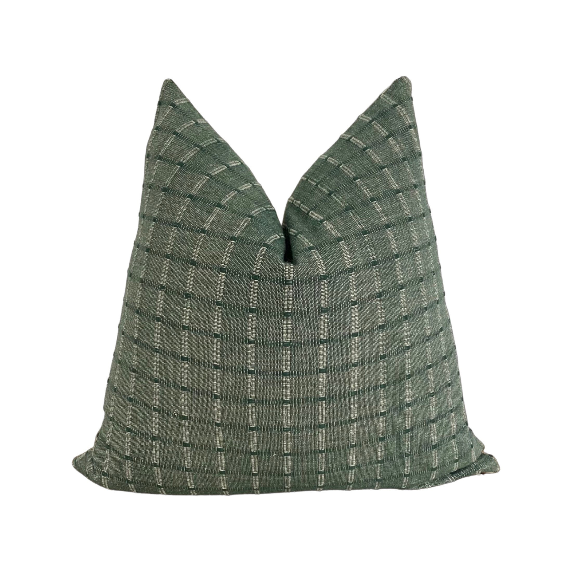 Textured Minimalist Green Throw Pillow Cover Square or Lumbar - Etsy | Etsy (US)