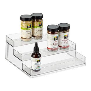 iDESIGN Large Linus Spice Rack Clear | The Container Store