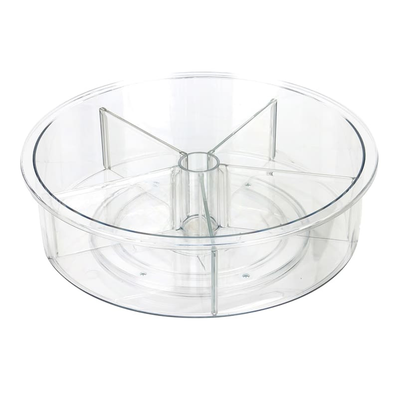 Linus Clear Divided Turntable | At Home