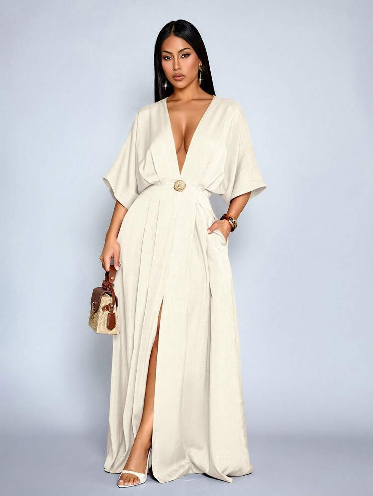 Split Thigh Maxi Dress | SHEIN USA | SHEIN