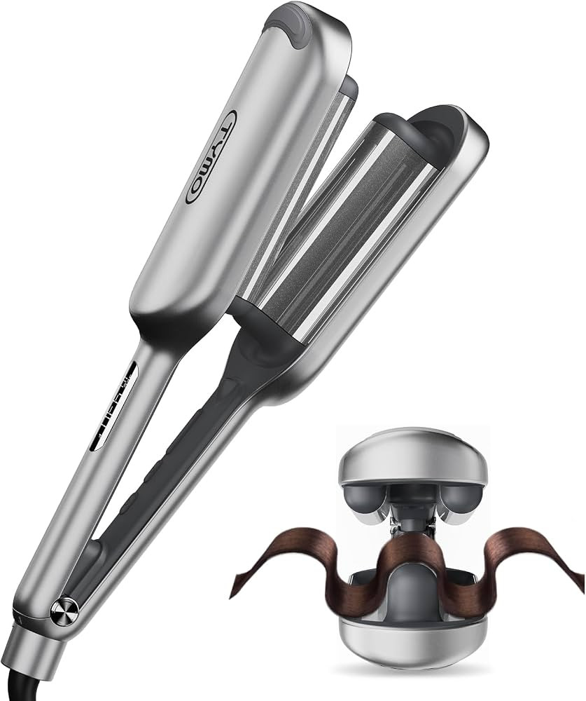 Curling Iron Hair Crimper Waver - TYMO ROVY Beach Waves Curling Wand, Ionic Deep Waver Hair Curle... | Amazon (US)