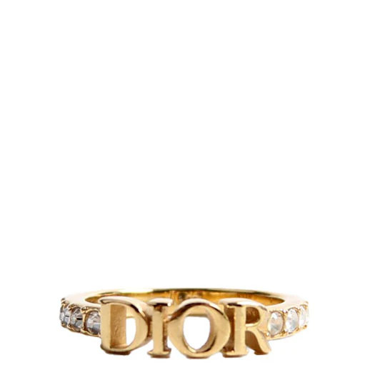 Dio(R)evolution Ring Size 6 Gold | Keeks Designer Handbags