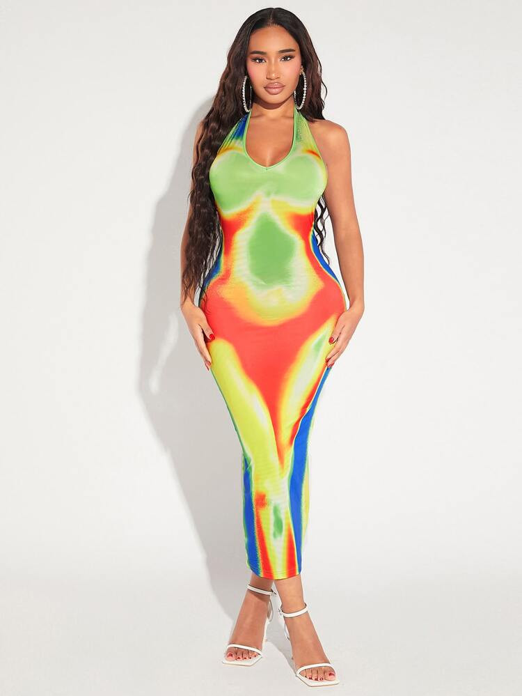 New
     
      SHEIN SXY Body Heat Map Print Backless Halter Bodycon Dress | SHEIN