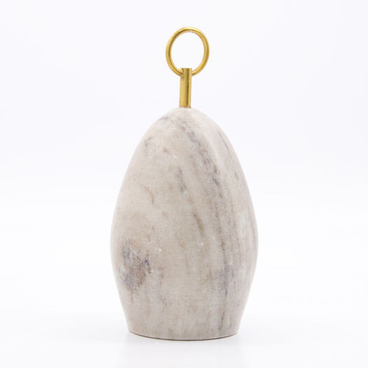 Grey Marble Oval Door Stop 15x10cm | TK Maxx