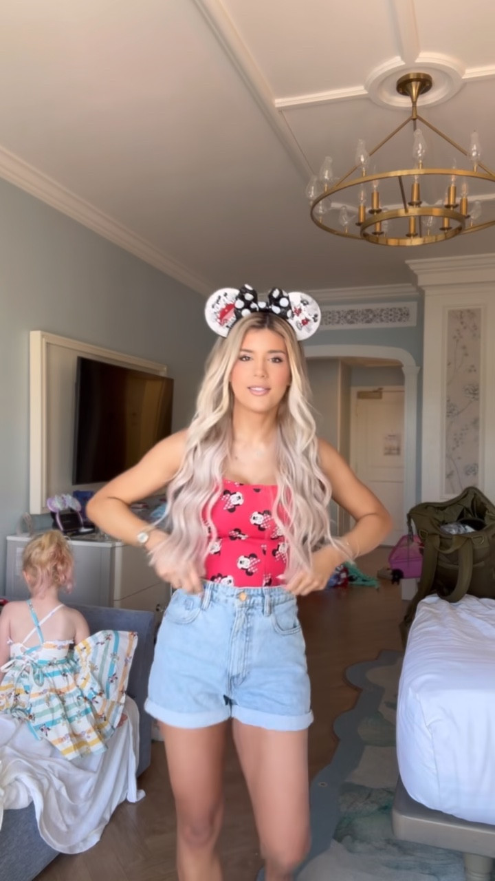 Onesie before getting ready- Free People
Ears, Fanny Bag & Corset - Etsy 
Shorts- old Zara
Shoes- FitFlops 

#LTKStyleTip #LTKShoeCrush #LTKTravel