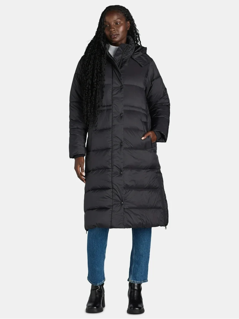 Ozark Trail Women's and Women's Plus Long Hooded Responsible Down Filled Parka, Sizes XS-3X | Walmart (US)