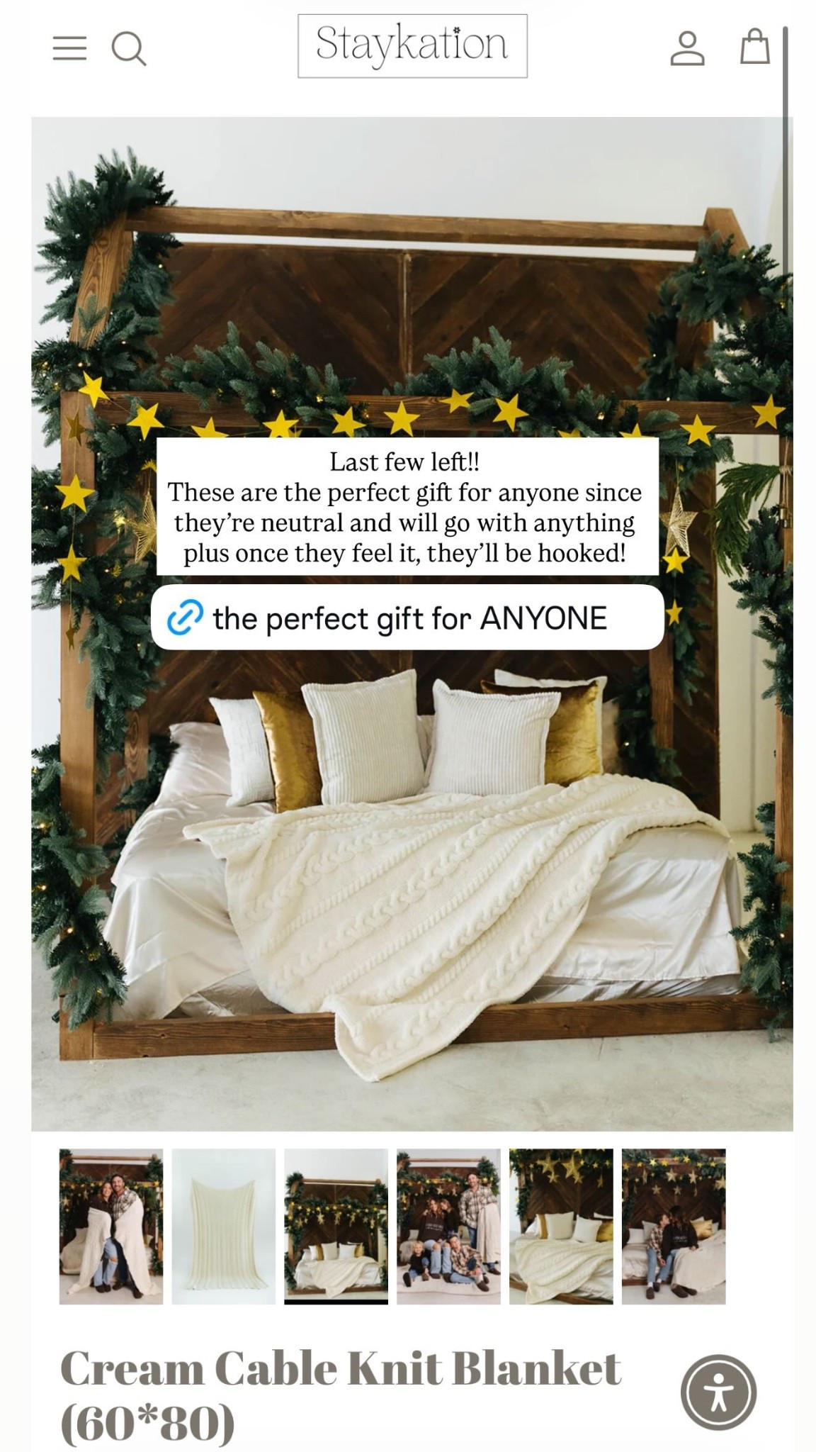 Last few left!! 
These are the perfect gift for anyone since they’re neutral and will go with anything plus once they feel it, they’ll be hooked!