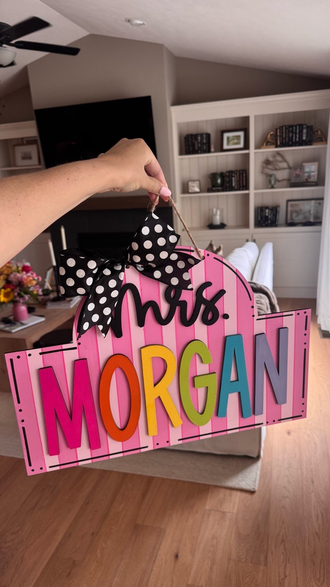 Teacher name sign from Etsy! This is the large!