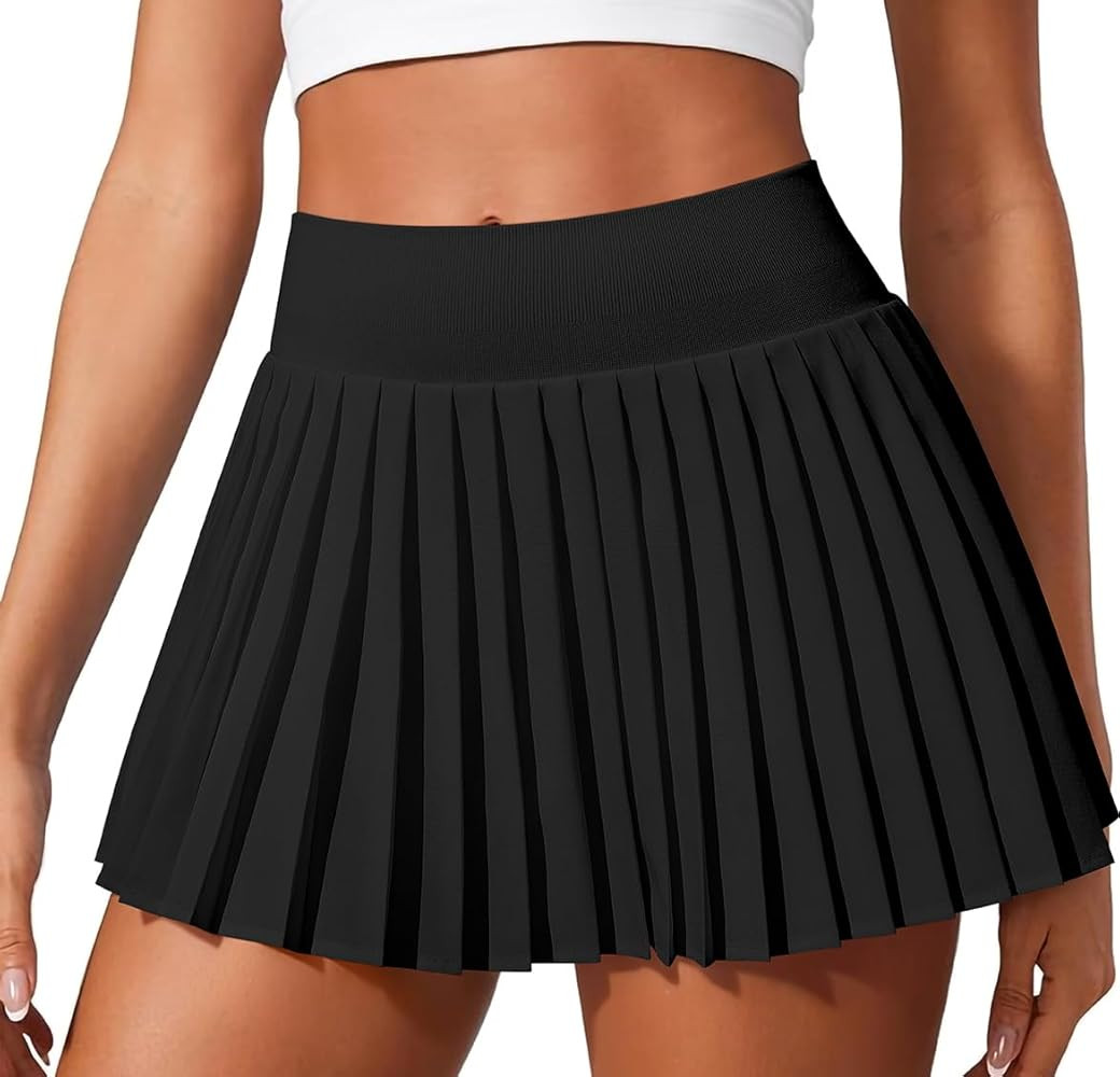 OQQ High Waist A-Line Pleated Mini Skirts Athletic Skorts Short Active Skirt for Golf Running Wor... | Amazon (US)