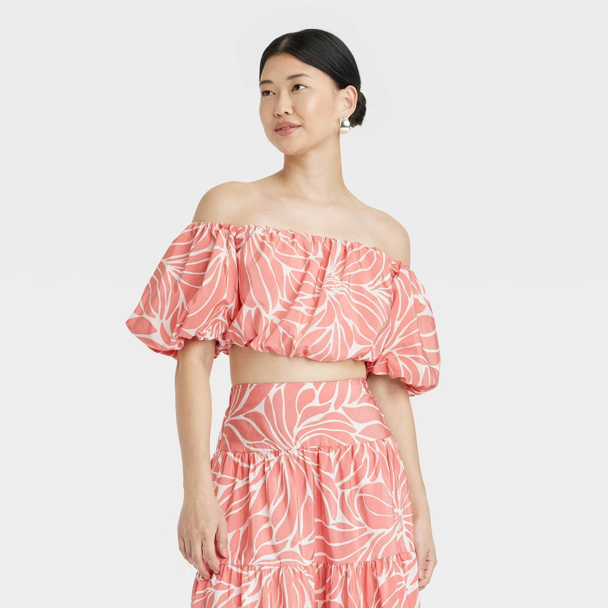 Women's Balloon Off the Shoulder Blouse - A New Day™ | Target