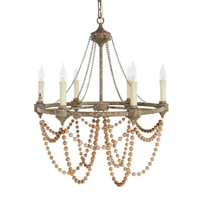 Nadia 6-Light Candle Style Wagon Wheel Chandelier | Wayfair North America