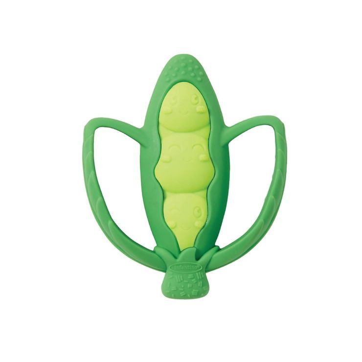 Infantino Little Nibbles Textured Silicone Teether - Peas | Target