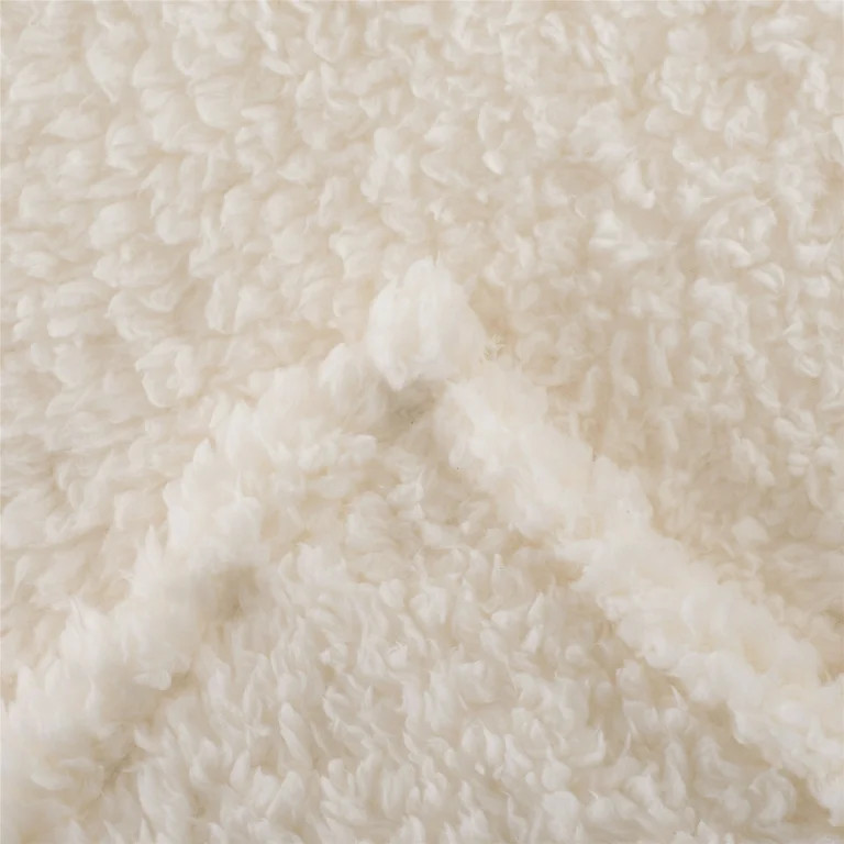 Mainstays Sherpa Blanket, Full/Queen, Vanilla | Walmart (US)