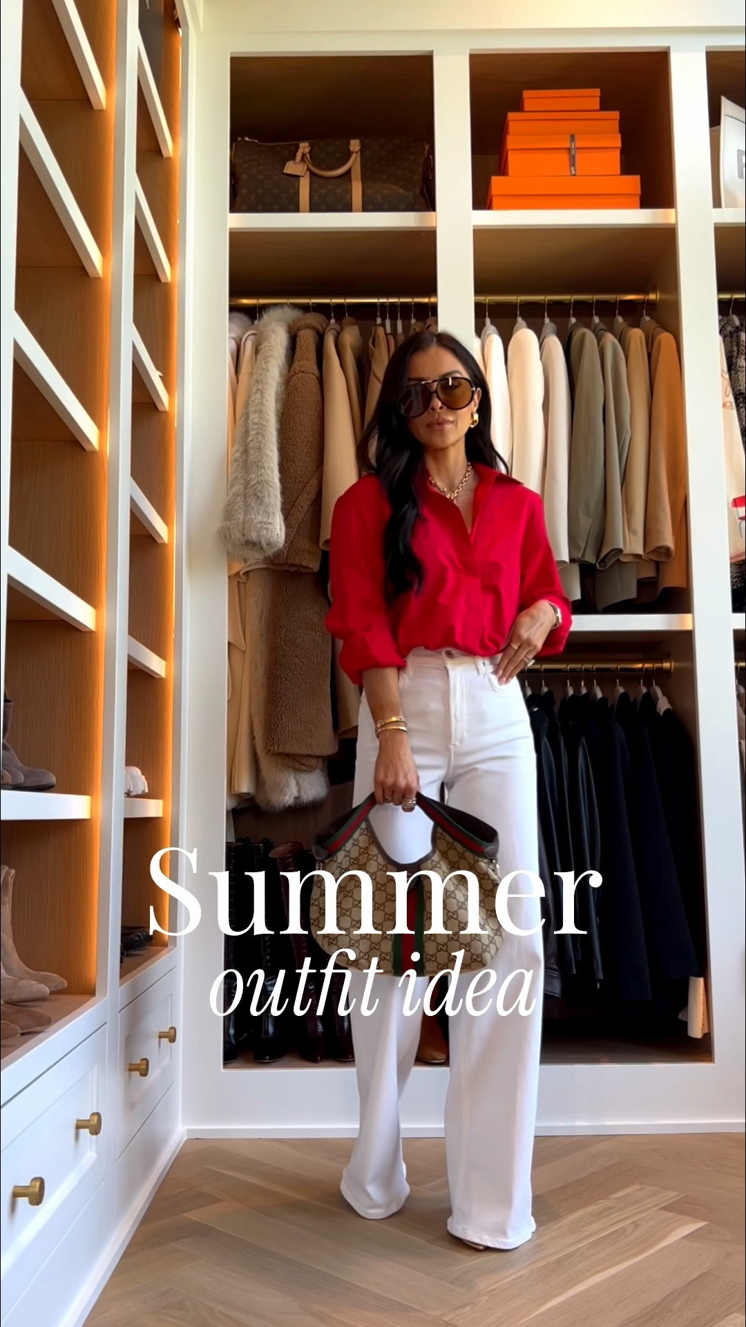 Zara new arrivals 
Zara red shirt Wearing an XS/S
Citizens jeans wearing a 23
Gucci Giglio bags in size small
Amazon sunglasses

#LTKOver40 #LTKmomlife #LTKootd