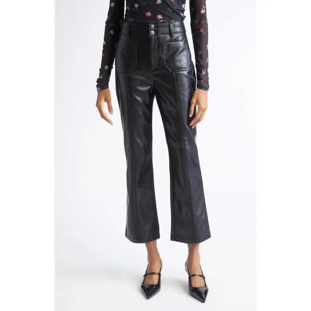 Cinq à Sept Dorothea Faux Leather Pants in Black at Nordstrom, Size 8 | Nordstrom