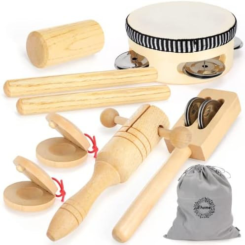 Amazon.com: Ehome Toddler Musical Instruments, Wooden Music Set for Toddlers 1-3, Musical Percuss... | Amazon (US)