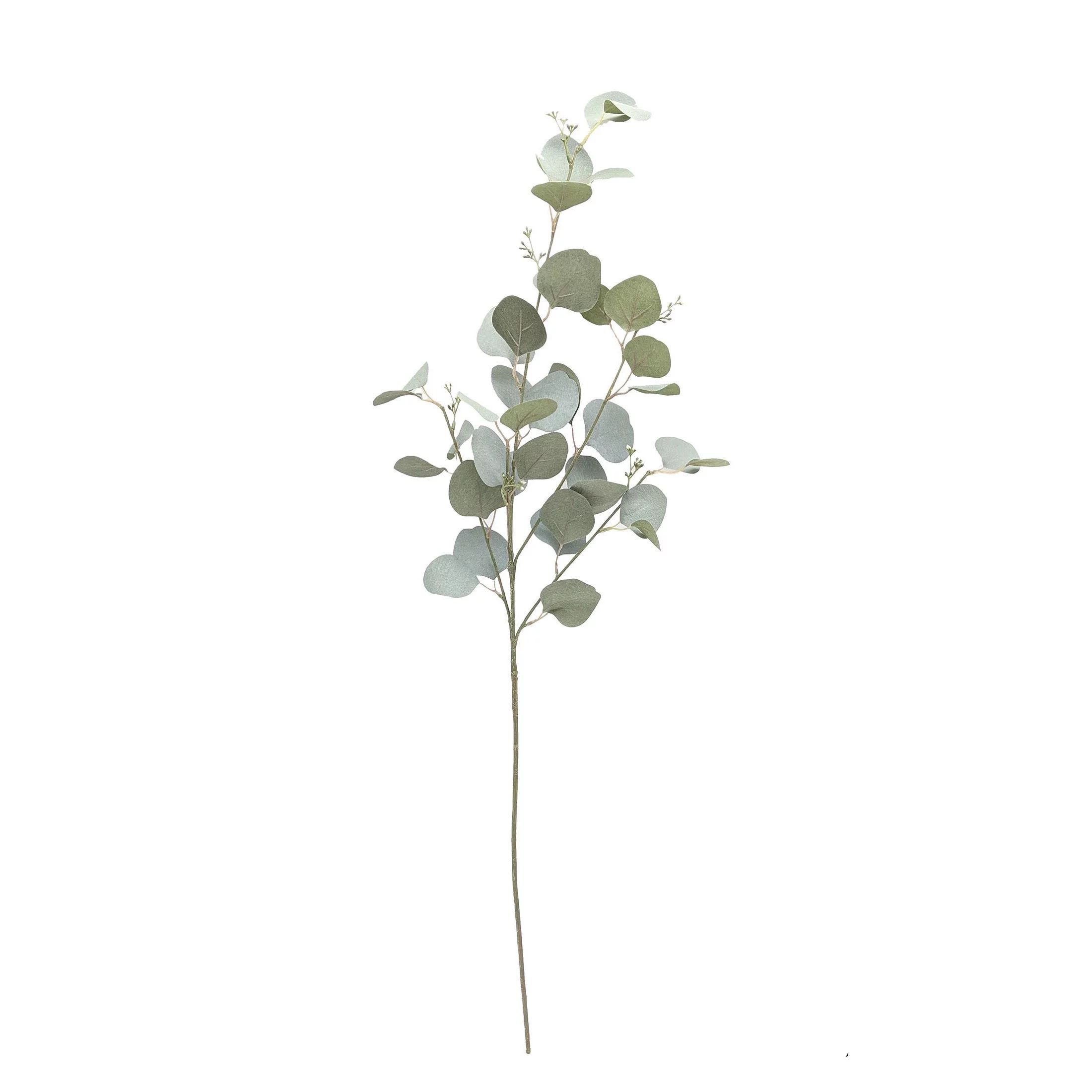 Mainstays Artificial Green Round Leaf Eucalyptus Stem, 34in Tall Floral Picks | Walmart (US)