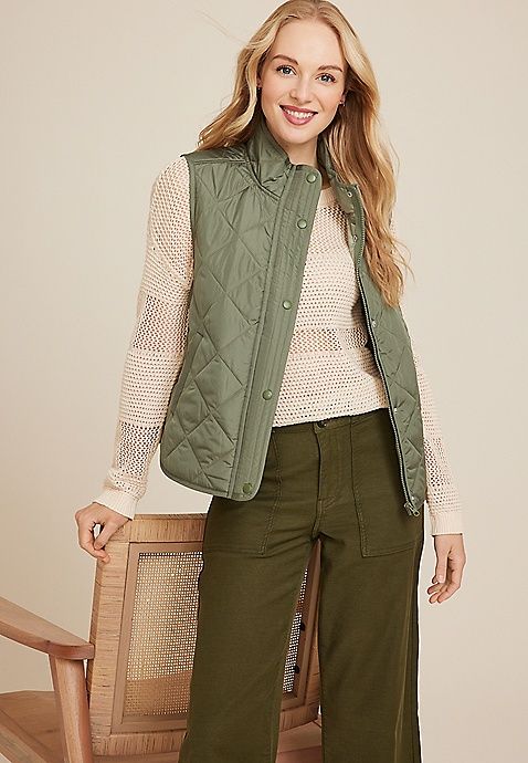 Featherweight Quilted Vest | Maurices