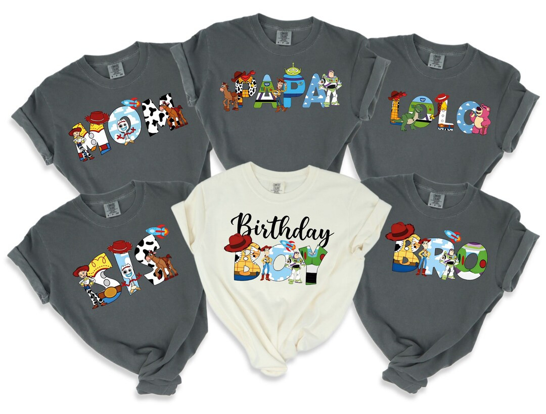 Toy Story Birthday Shirt, Custom Disney Birthday Boy Shirt, Toy Story Birthday Family Shirt, Cust... | Etsy (US)