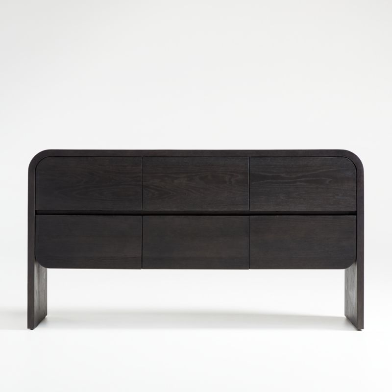 Cortez Charcoal Floating Dresser | Crate and Barrel | Crate & Barrel