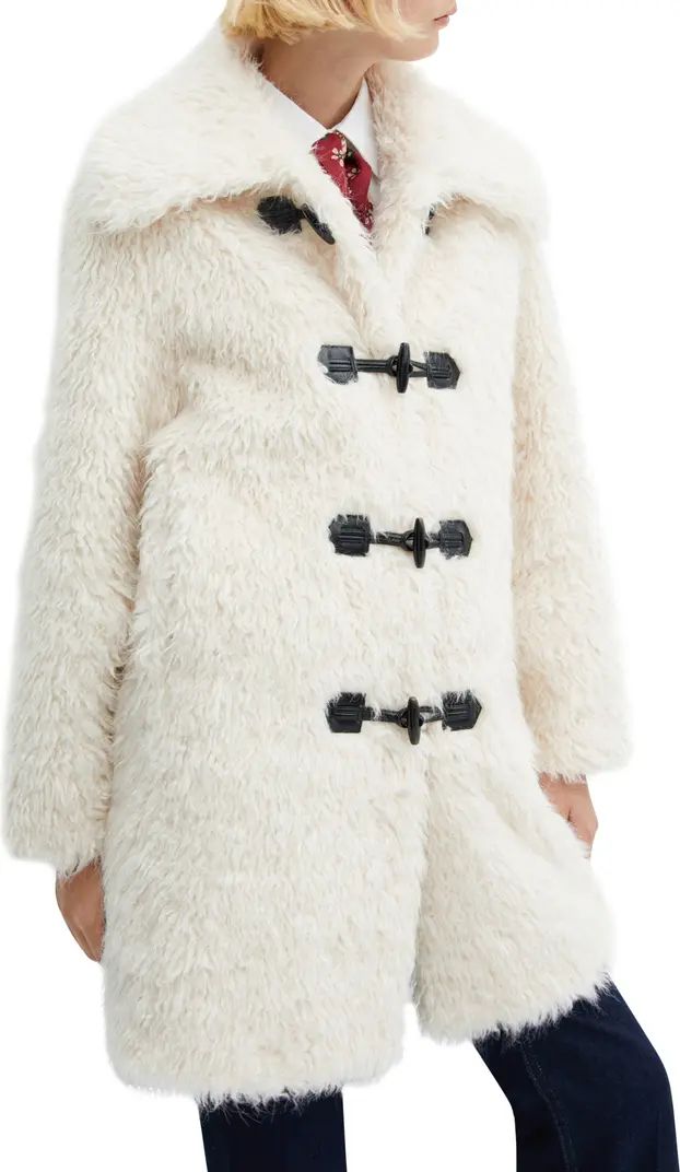 MANGO Faux Fur Toggle Coat | Nordstrom | Nordstrom
