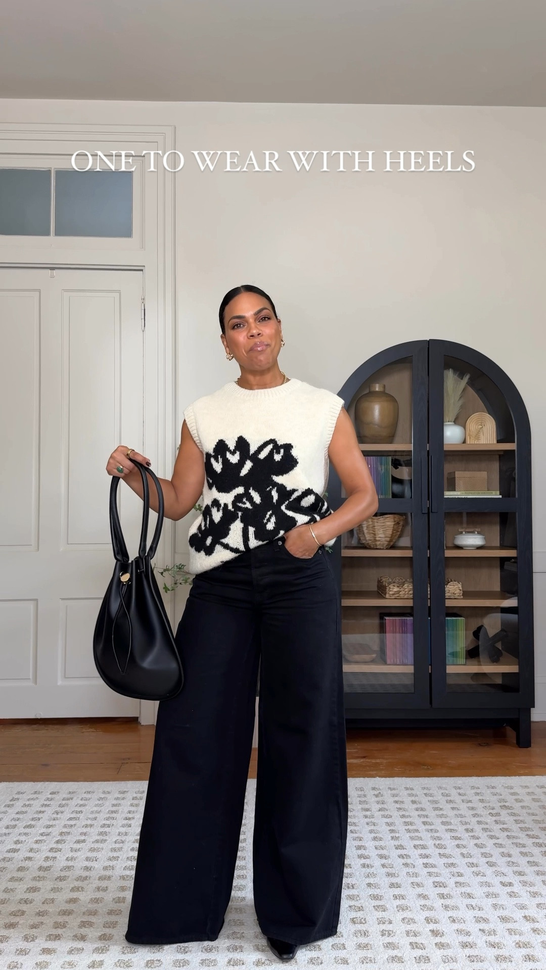 If you have a hard time making your shoes look right with wide leg jeans, you may need to grab a different length! I like to have a pair that almost skim the ground with heels, another that almost skims the ground for flats, and one pair of cropped, which go with almost any shoe! This formula works every time! (And girl, no….if you live in Minnesota I am not saying to drag your jeans on the ground when it’s snowing 😂) Love you byeee 

#LTKOver40 #LTKStyleTip