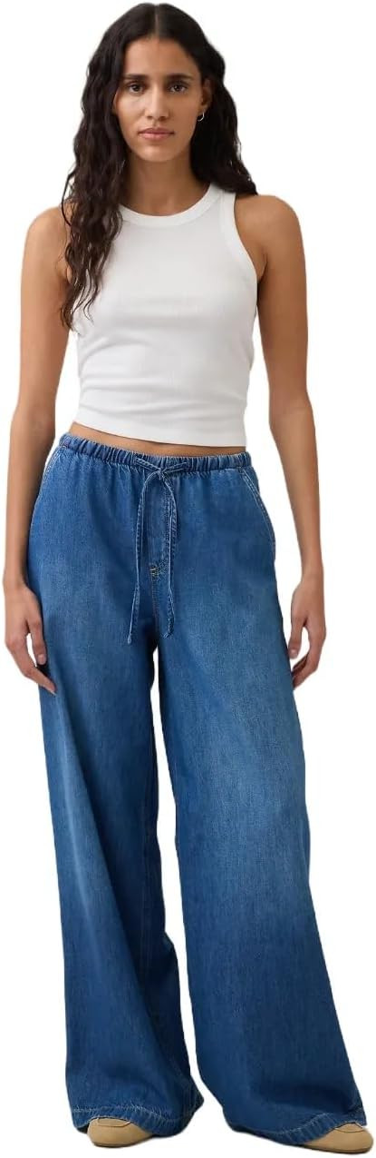 GAP Women's Pull-on Baggy Denim Jean | Amazon (US)