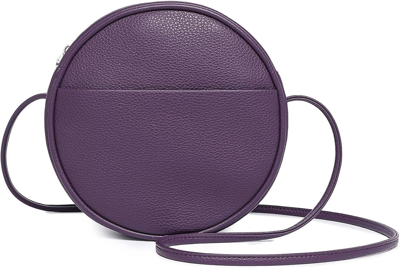 Circle Crossbody Bag for Women NYLON Circle Purse with Zipper Adjustable Knot Shoulder Straps | Amazon (US)