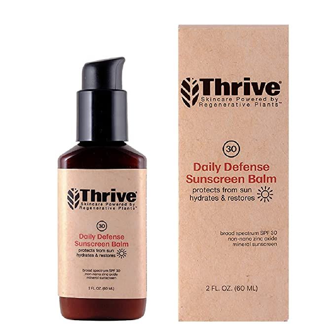 THRIVE Natural Moisturizing Mineral Face Sunscreen SPF 30, 2 Ounces – Lightweight Moisturizer B... | Amazon (US)