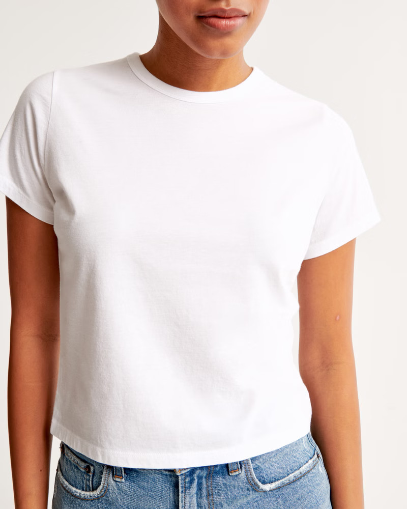 Women's Essential Polished Body-Skimming Tee | Women's Tops | Abercrombie.com | Abercrombie & Fitch (US)