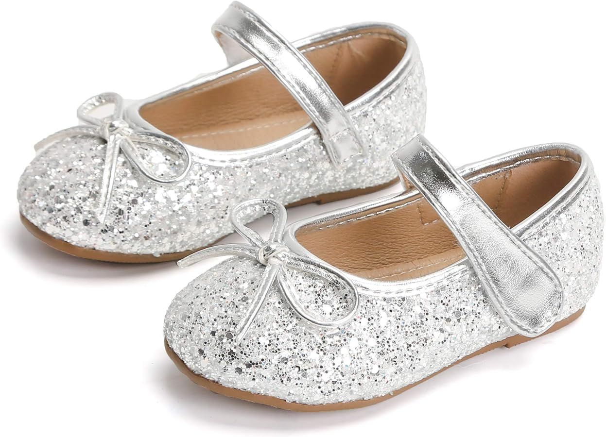 Otter MOMO Toddler/Little Girls Mary Jane Ballerina Flats Shoes Slip-on School Party Dress Shoes | Amazon (US)