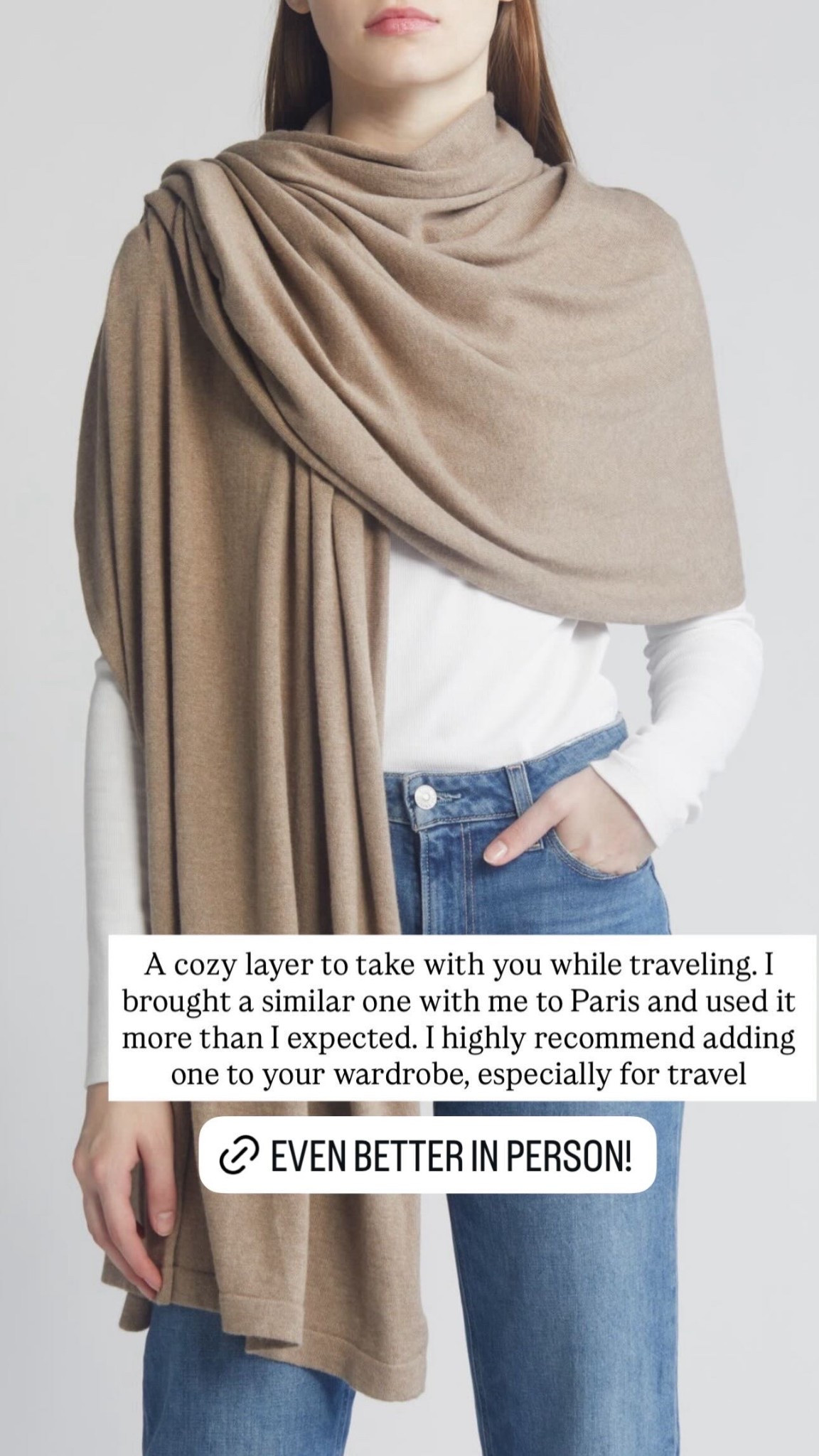 A cozy layer to take with you while traveling. I brought a similar one with me to Paris and used it more than I expected. I highly recommend adding one to your wardrobe, especially for travel  

#LTKootd #LTKSeasonal #LTKBeauty