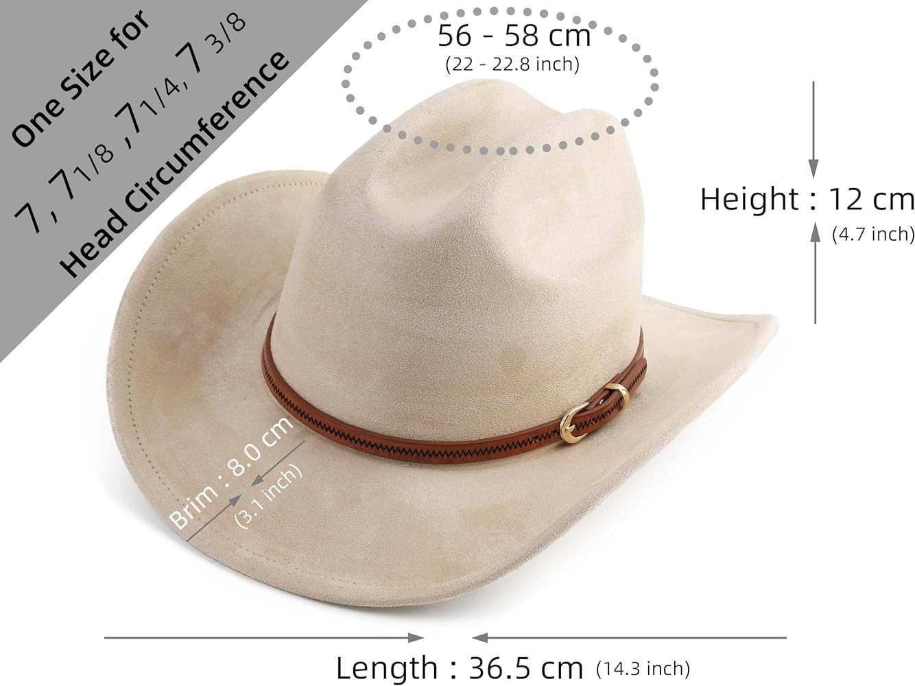 Pro Celia Cowboy Hat for Women and Men Wide Brim Western Cowgirl Hat | Amazon (US)