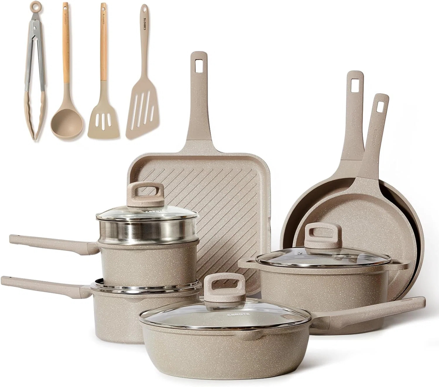 CG INTERNATIONAL TRADING 16 - Piece Non-Stick Ceramic Cookware Set | Wayfair | Wayfair North America