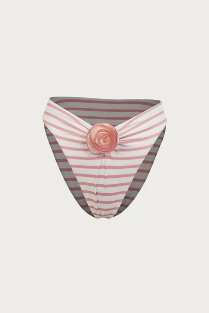 Rose High Rise Bottom (Pink Stripe) | SAME