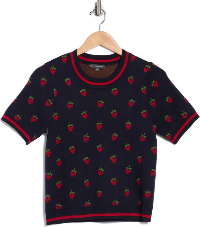 Short Sleeve Jacquard Sweater | Nordstrom Rack