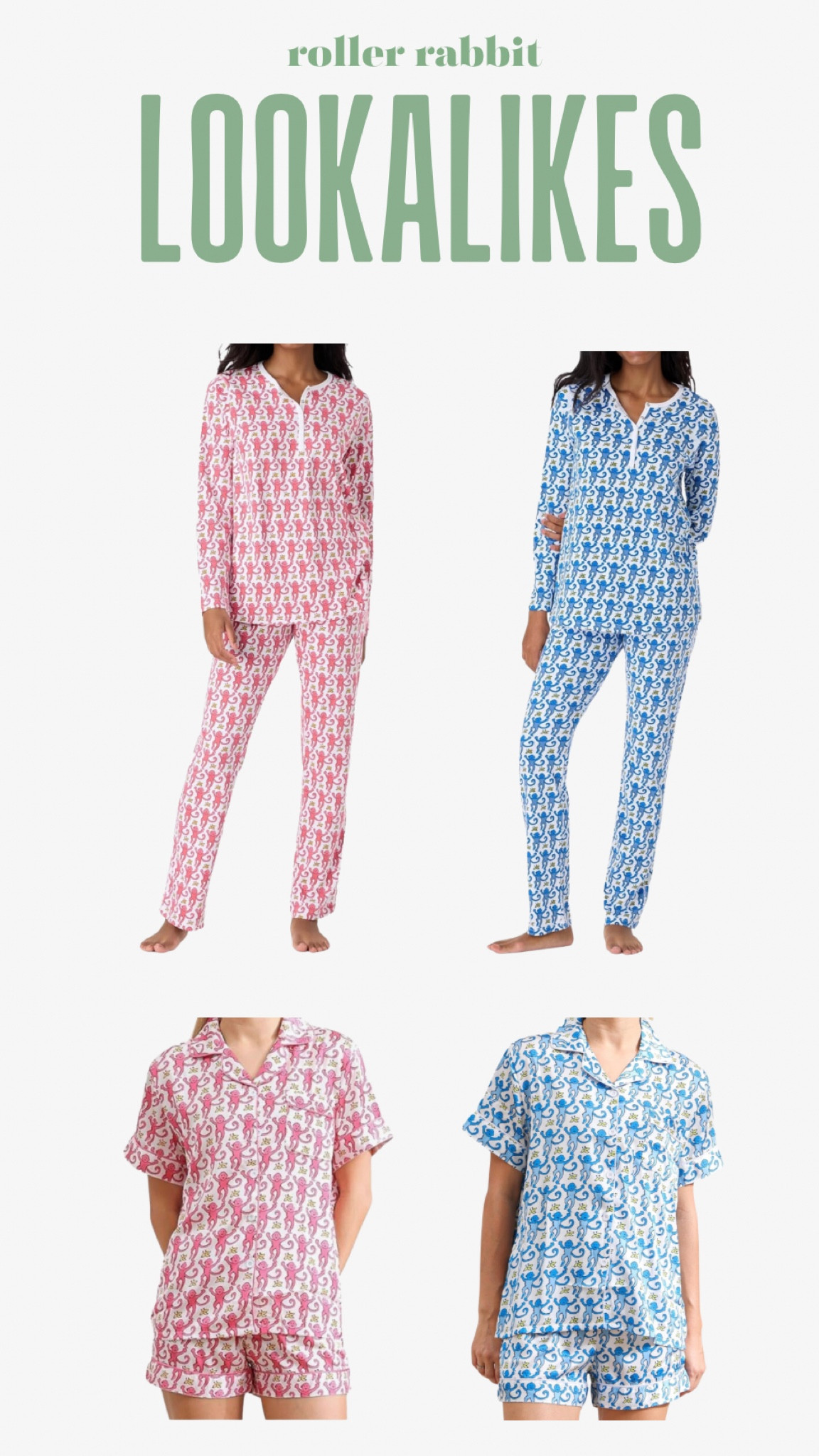 Roller rabbit dupes lookalikes pajamas spring pajamas Easter 

#LTKFindsUnder50 #LTKGiftGuide #LTKFamily