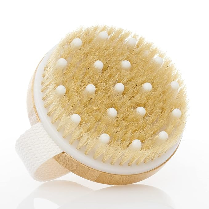 CSM Dry Body Brush For Beautiful Skin - Solid Wood Frame & Boar Hair Exfoliating Brush To Exfolia... | Amazon (US)