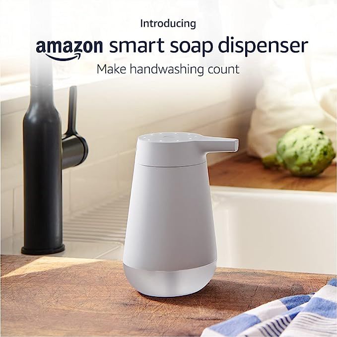 Introducing Amazon Smart Soap Dispenser, automatic 12-oz dispenser with 20-second timer, Works wi... | Amazon (US)