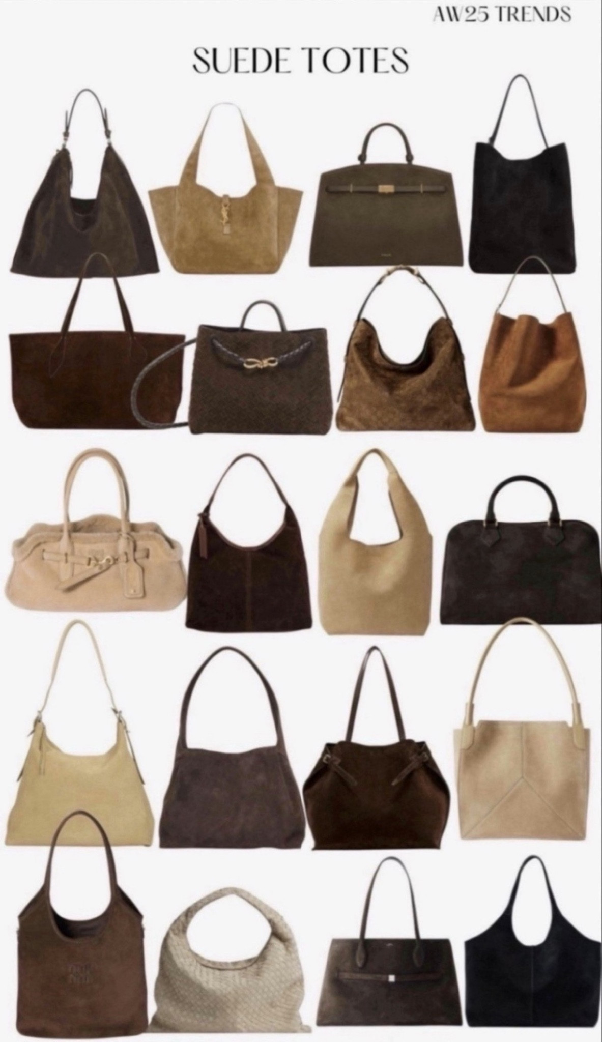 Autum/winter 2025-2026 trends: suede totes 
#tote #suede #bag #hobo #slouchy #falltrends #brown #espresso #black #beige #LTKItBag#LTKCyberWeek

#LTKWorkwear #LTKSeasonal #LTKHoliday #LTKGiftGuide